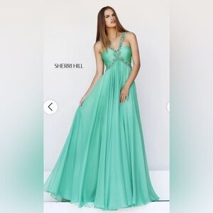 Sherri Hill Green Prom Dress 11072